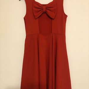 Brick red dress. Back cut out like new condition size S